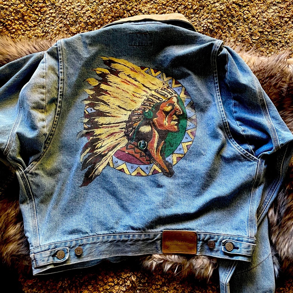 Ralph Lauren polo Indian chief denim jean jacket